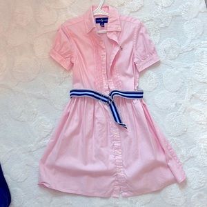Ralph Lauren pink dress with belt size 7